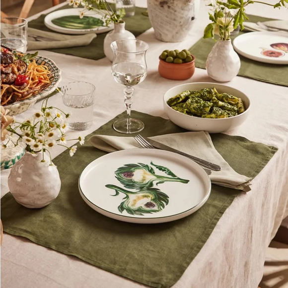 HEAVEN HOME tablecloth 100% linen 84”x 58”.2 - Picture 2 of 12